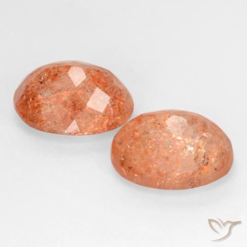 Gemme di Pietra solare Arancio Medio naturale da 5.15 ct, Ovale, Traslucido