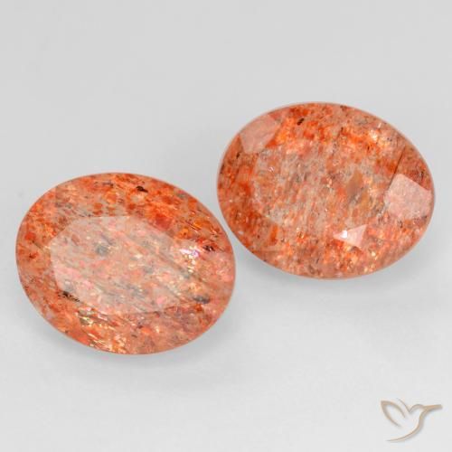 Gemme di Pietra solare Arancio Medio naturale da 4.65 ct, Ovale, Traslucido