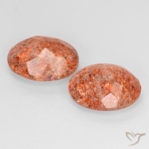 Gemme di Pietra solare Arancio Medio naturale da 4.65 ct, Ovale, Traslucido