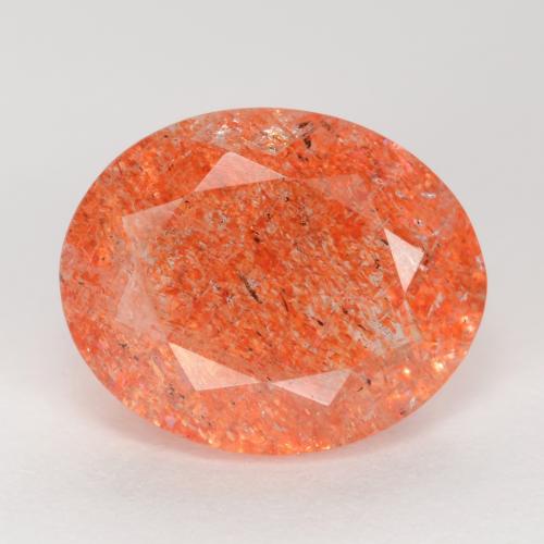Pietra del sole naturale rosso da 2,50 ct, taglio ovale, traslucido