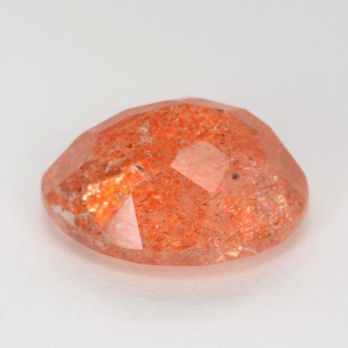 Pietra del sole naturale rosso da 2,50 ct, taglio ovale, traslucido