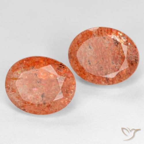 Gemme di Pietra solare Pompelmo Arancia naturale da 5.55 ct, Ovale, Traslucido
