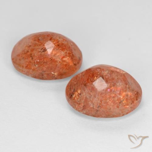 Gemme di Pietra solare Pompelmo Arancia naturale da 5.55 ct, Ovale, Traslucido