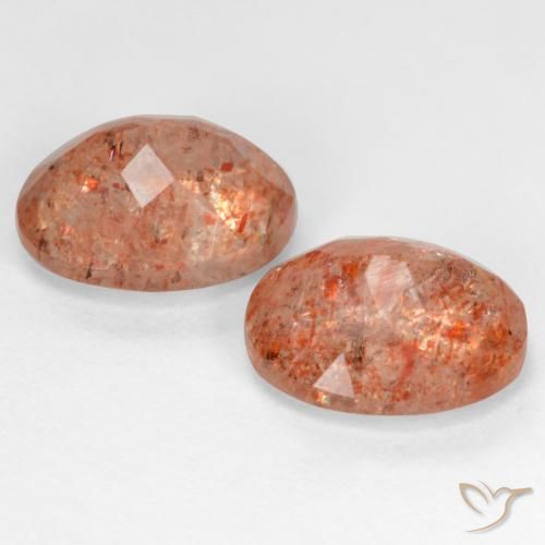 Gemme di Pietra solare Arancio Medio naturale da 4.88 ct, Ovale, Trasparente