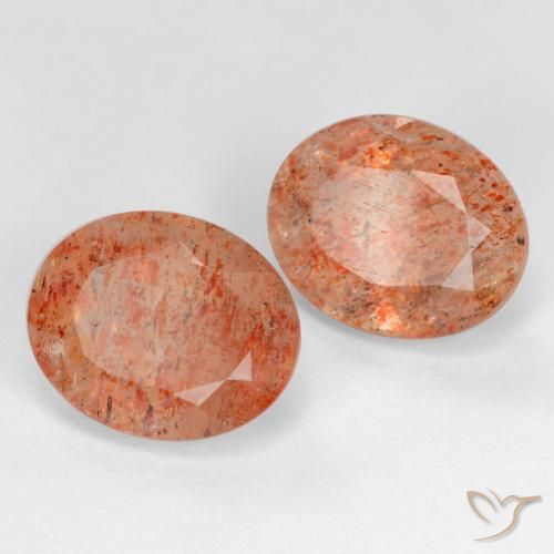 Gemme di Pietra solare Pompelmo Arancia naturale da 4.96 ct, Ovale, Trasparente
