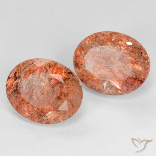 Gemme di Pietra solare Pompelmo Arancia naturale da 5.22 ct, Ovale, Trasparente