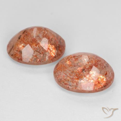 Gemme di Pietra solare Pompelmo Arancia naturale da 5.22 ct, Ovale, Trasparente