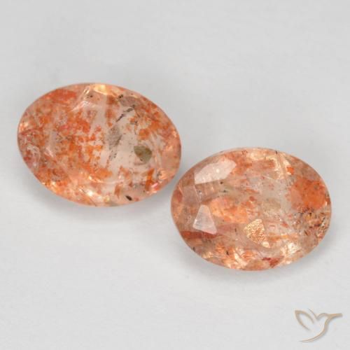 2.55ctw Naturale zenzero arancia Pietra solare, Ovale, Traslucido