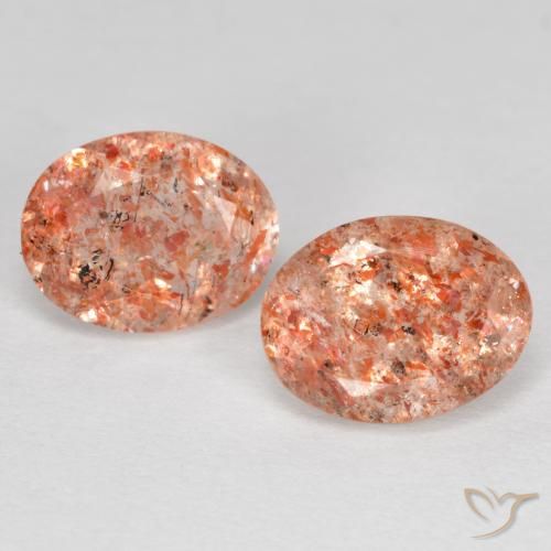 2.51ctw Naturale Pesca Pietra solare, Ovale, Traslucido