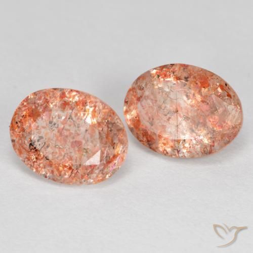 Gemme di Pietra solare Pesca naturale da 2.51 ct, Ovale, Traslucido