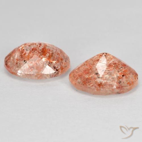Gemme di Pietra solare Pesca naturale da 2.51 ct, Ovale, Traslucido