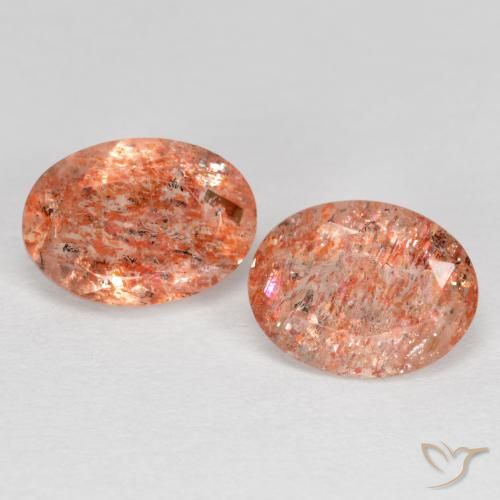 2.30ctw Naturale Arancio Medio Pietra solare, Ovale, Traslucido