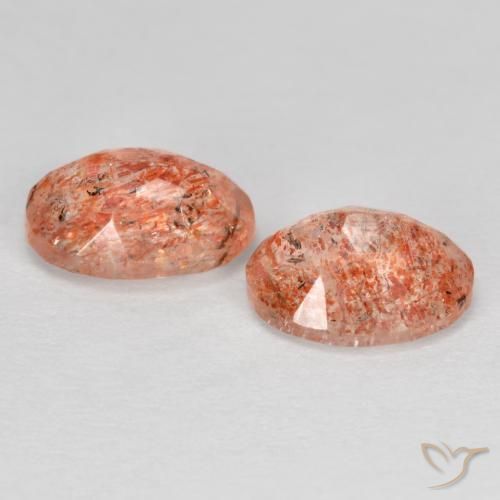 Gemme di Pietra solare Arancio Medio naturale da 2.30 ct, Ovale, Traslucido