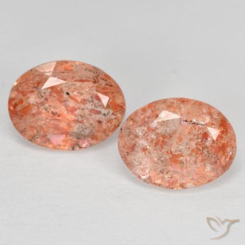 2.53ctw Naturale Arancio medio-chiaro Pietra solare, Ovale, Traslucido