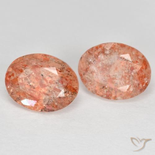 Gemme di Pietra solare Arancio medio-chiaro naturale da 2.53 ct, Taglio ovale, Traslucido