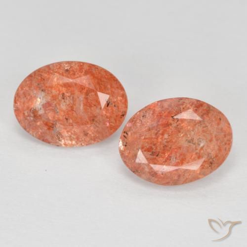 Gemme di Pietra solare Pompelmo Arancia naturale da 2.19 ct, Ovale, Traslucido