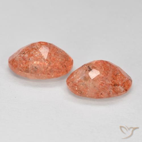 Gemme di Pietra solare Pompelmo Arancia naturale da 2.19 ct, Ovale, Traslucido