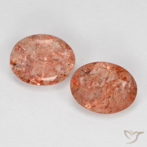 2.23ctw Naturale Arancio Medio Pietra solare, Ovale, Traslucido