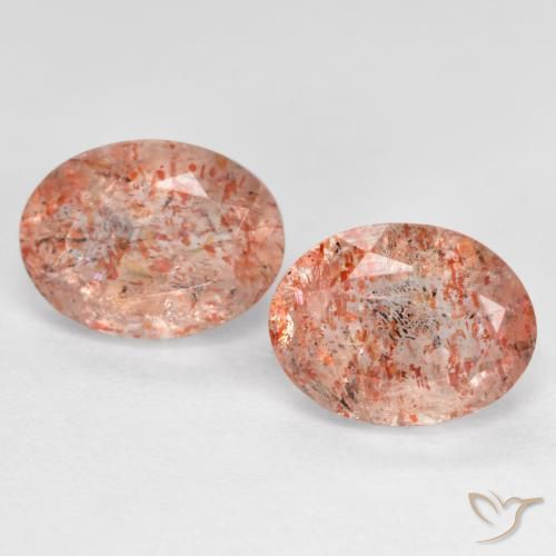 Pietra del sole naturale arancione da 2,81 ct, taglio ovale, traslucido