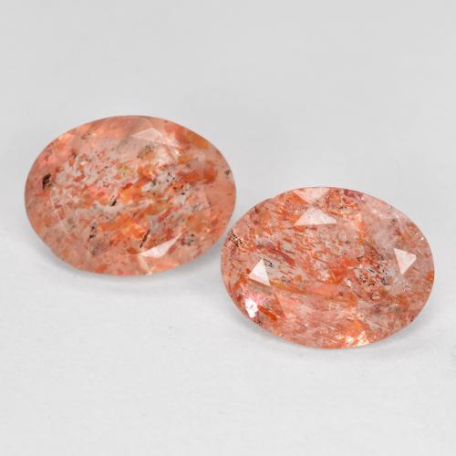 Gemme di Pietra solare zenzero arancia naturale da 1.86 ct, Taglio ovale, Traslucido