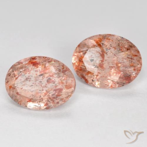 Gemme di Pietra solare Pesca naturale da 2.50 ct, Ovale, Traslucido
