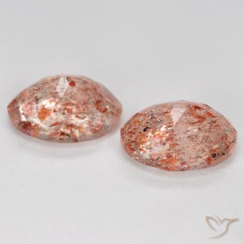 Gemme di Pietra solare Pesca naturale da 2.50 ct, Ovale, Traslucido