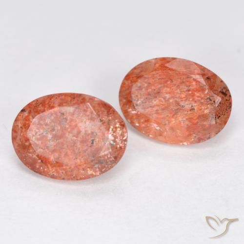 Gemme di Pietra solare Arancio Medio naturale da 2.50 ct, Ovale, Traslucido