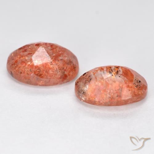 Gemme di Pietra solare Arancio Medio naturale da 2.50 ct, Ovale, Traslucido
