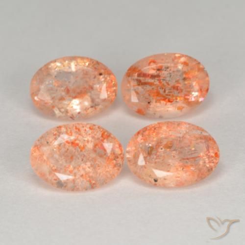 3.38ctw Naturale zenzero arancia Pietra solare, Ovale, Traslucido