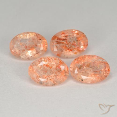 Gemme di Pietra solare zenzero arancia naturale da 3.38 ct, Ovale, Traslucido