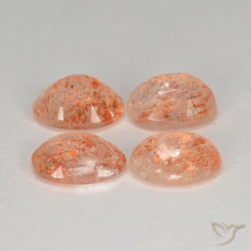 Gemme di Pietra solare zenzero arancia naturale da 3.38 ct, Ovale, Traslucido