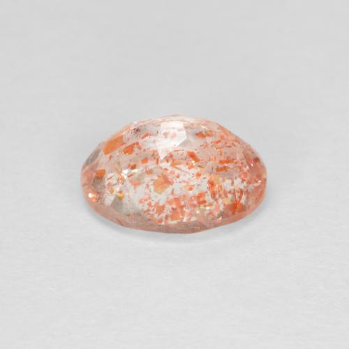 Pietra solare zenzero arancia naturale da 1.28 ct, Taglio ovale, Traslucido