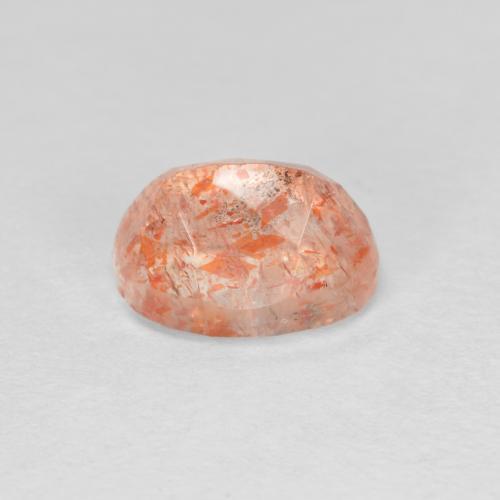 Pietra del sole naturale arancione da 1,53 ct, taglio ovale, traslucido