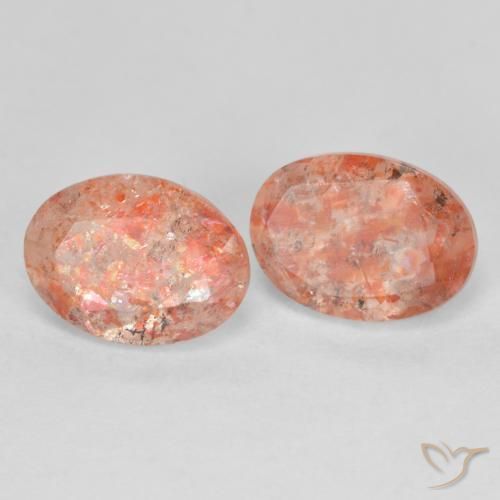 Gemme di Pietra solare Pesca naturale da 2.41 ct, Ovale, Traslucido