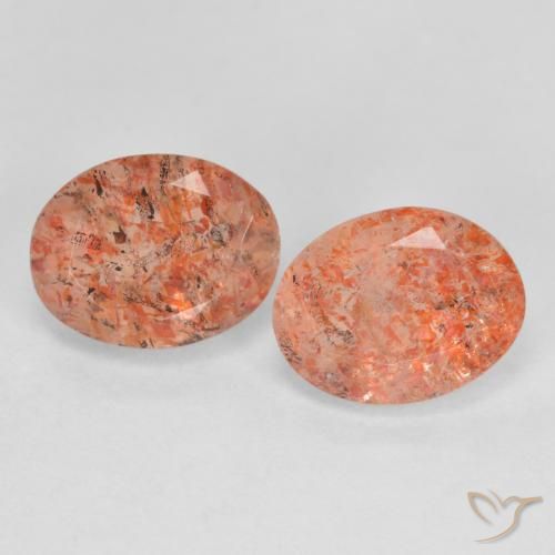 2.32ctw Naturale Arancio Medio Pietra solare, Ovale, Traslucido