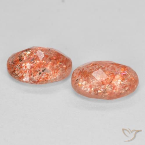 Gemme di Pietra solare Arancio Medio naturale da 2.25 ct, Ovale, Traslucido