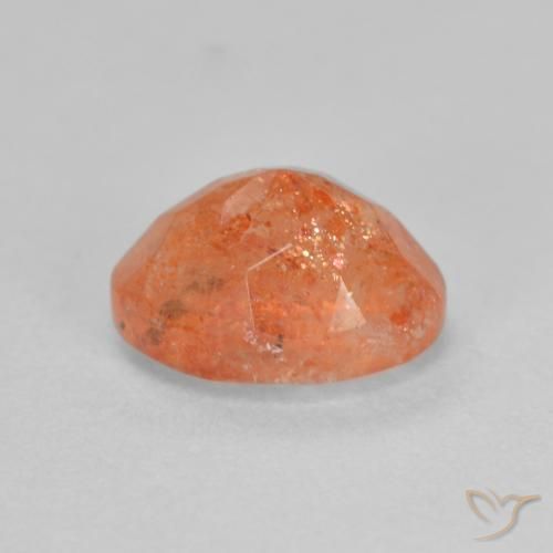 Pietra solare Arancione brillante naturale da 1.49 ct, Ovale, Traslucido