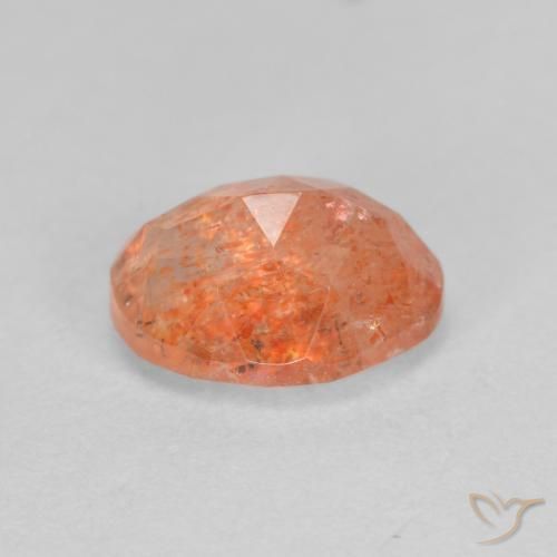 Pietra solare Arancione brillante naturale da 1.45 ct, Ovale, Traslucido