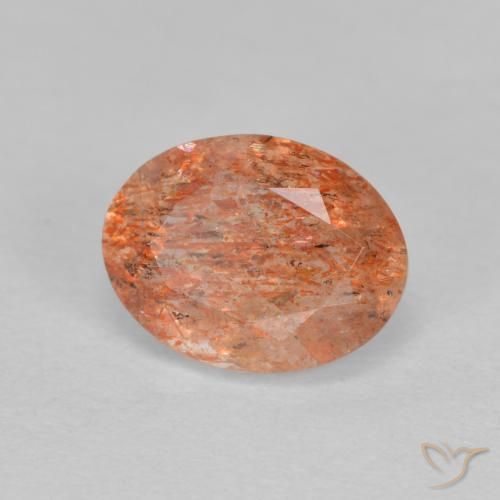 Pietra solare Pompelmo Arancia naturale da 1.41 ct, Ovale, Traslucido