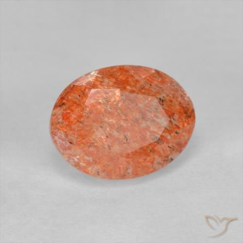 Pietra solare Pompelmo Arancia naturale da 1.41 ct, Ovale, Traslucido