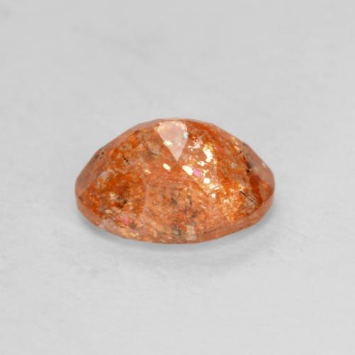 Pietra del sole naturale arancione da 1,27 ct, taglio ovale, traslucido