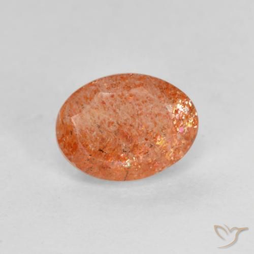 1.35ct Naturale Arancio Medio Pietra solare, Ovale, Traslucido