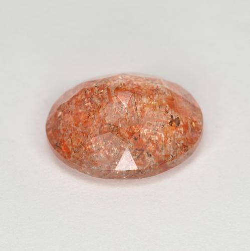 Pietra del sole naturale arancione da 3,15 ct, taglio ovale, trasparente