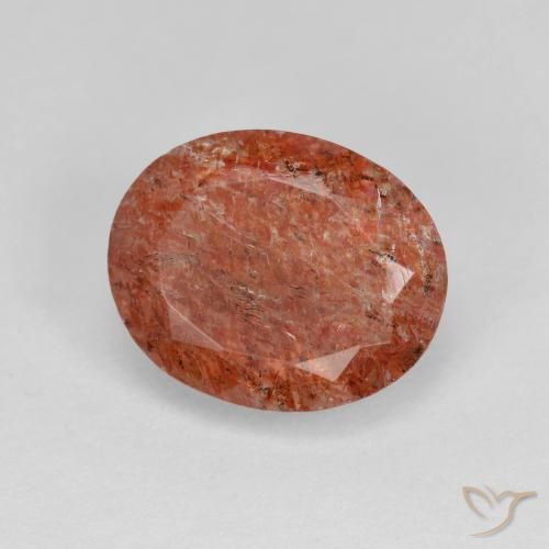 Pietra solare Arancio caldo naturale da 3.12 ct, Ovale, Traslucido