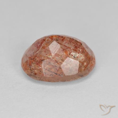 Pietra solare Arancio caldo naturale da 3.40 ct, Ovale, Traslucido