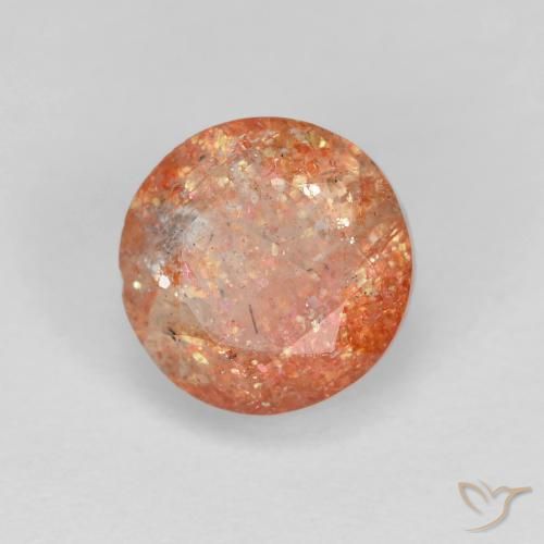 Pietra solare Pompelmo Arancia naturale da 1.53 ct, Rotondo, Traslucido