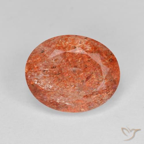 3.59ct Naturale Pompelmo Arancia Pietra solare, Ovale, Trasparente