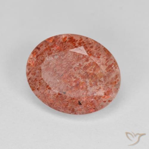 Pietra solare Arancio Medio naturale da 3.03 ct, Ovale, Trasparente