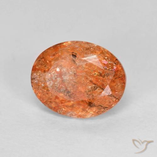 Pietra solare Arancione brillante naturale da 2.93 ct, Ovale, Trasparente