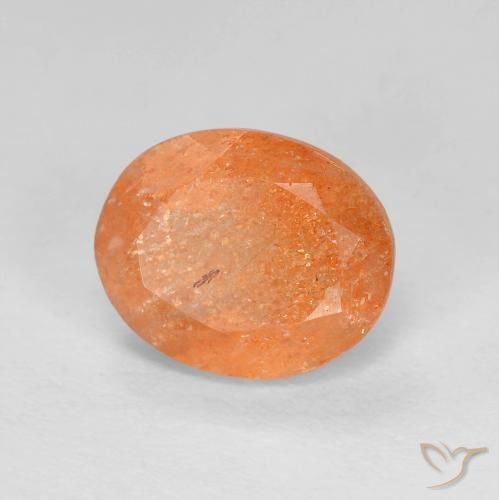 Pietra solare Yam Arancia naturale da 2.85 ct, Ovale, Traslucido